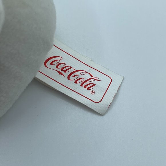 Coca Cola 3" Plush Stuffed Polar Bear Coke bottle in hand Scarf ornament - Picture 9 of 11